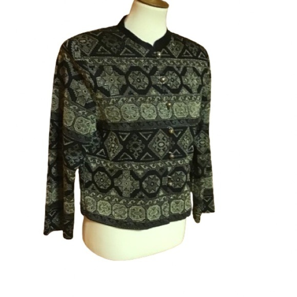 Vintage 90s Lady Carol gold n black party jacket - Picture 1 of 13